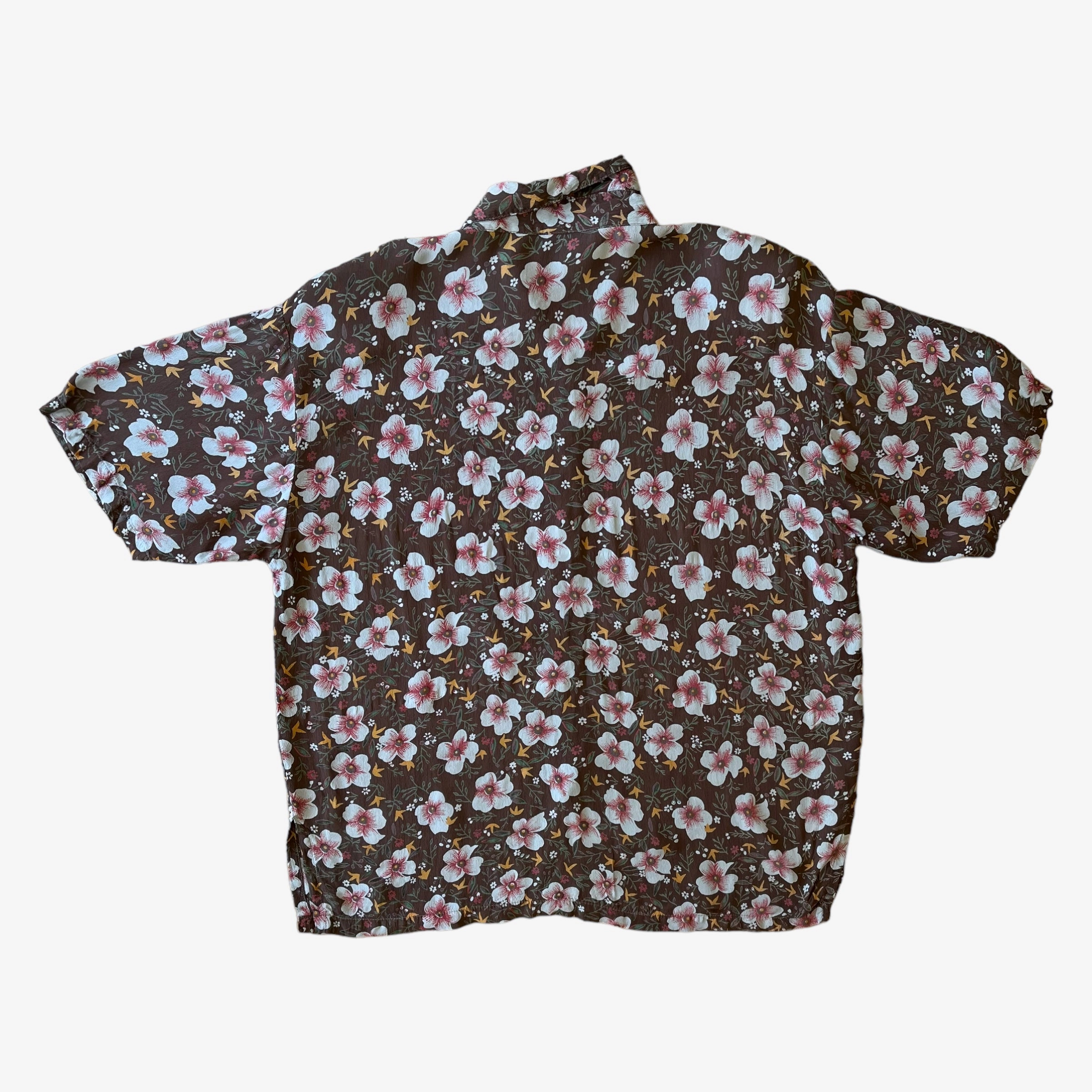 Women's Floral Print Short Sleeve Shirt