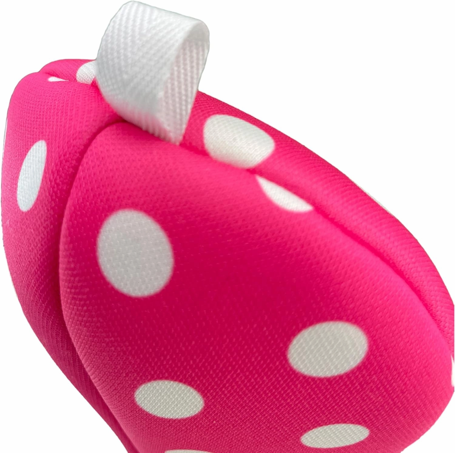 Women’s Hot Pink & White Polka Dots | BeeJoss Golf Club Headcover | Driver Fairway Hybrid-Sold Separately | Handmade in USA