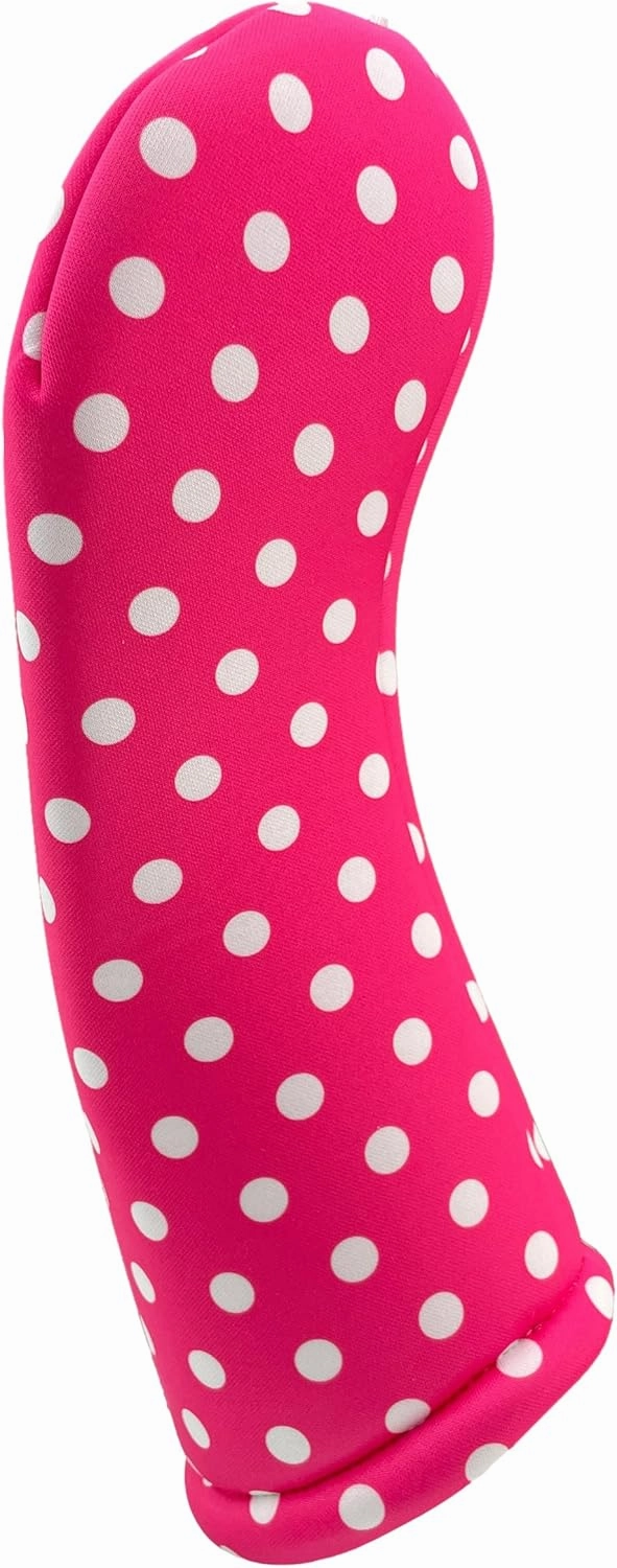 Women’s Hot Pink & White Polka Dots | BeeJoss Golf Club Headcover | Driver Fairway Hybrid-Sold Separately | Handmade in USA