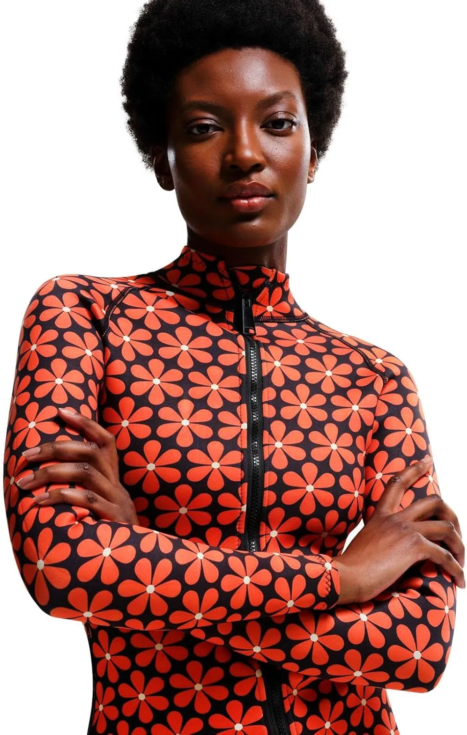 Womens Orla Kiely Full Zip Bold Pattern Surf Swim Scuba Jacket Top
