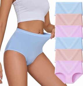 Womens Underwear Pack,C Section High Waisted Tummy Control Moisture-Wicking Brief Underwear,No Show Seamless Panties 6Packs