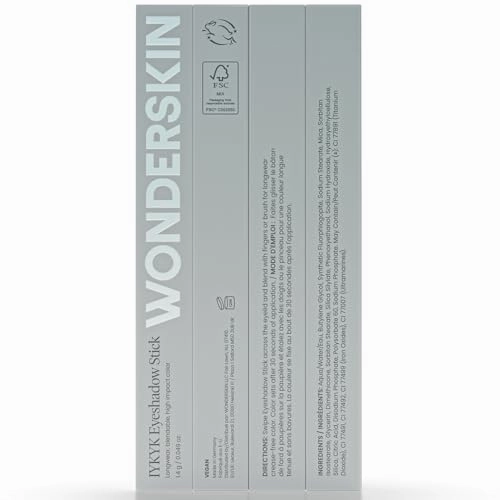 Wonderskin IYKYK Eyeshadow Stick - Longwear Eye Shadow Sticks, Budge-Proof and Waterproof Shimmer Eyeshadow Stick with Built-in Sharpener (Ash)