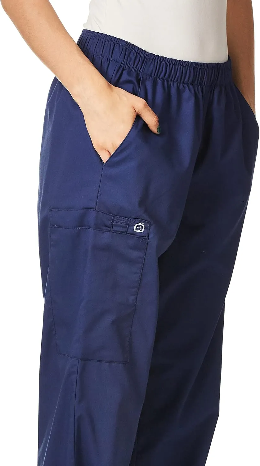 WonderWink Women's Petite Wonderwork Women's Pull-On Cargo Scrub Pant Petite