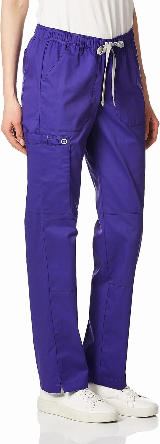 WonderWink Women's Petite-Plus-Size Wonderwork Straight Leg Cargo Scrub Pant