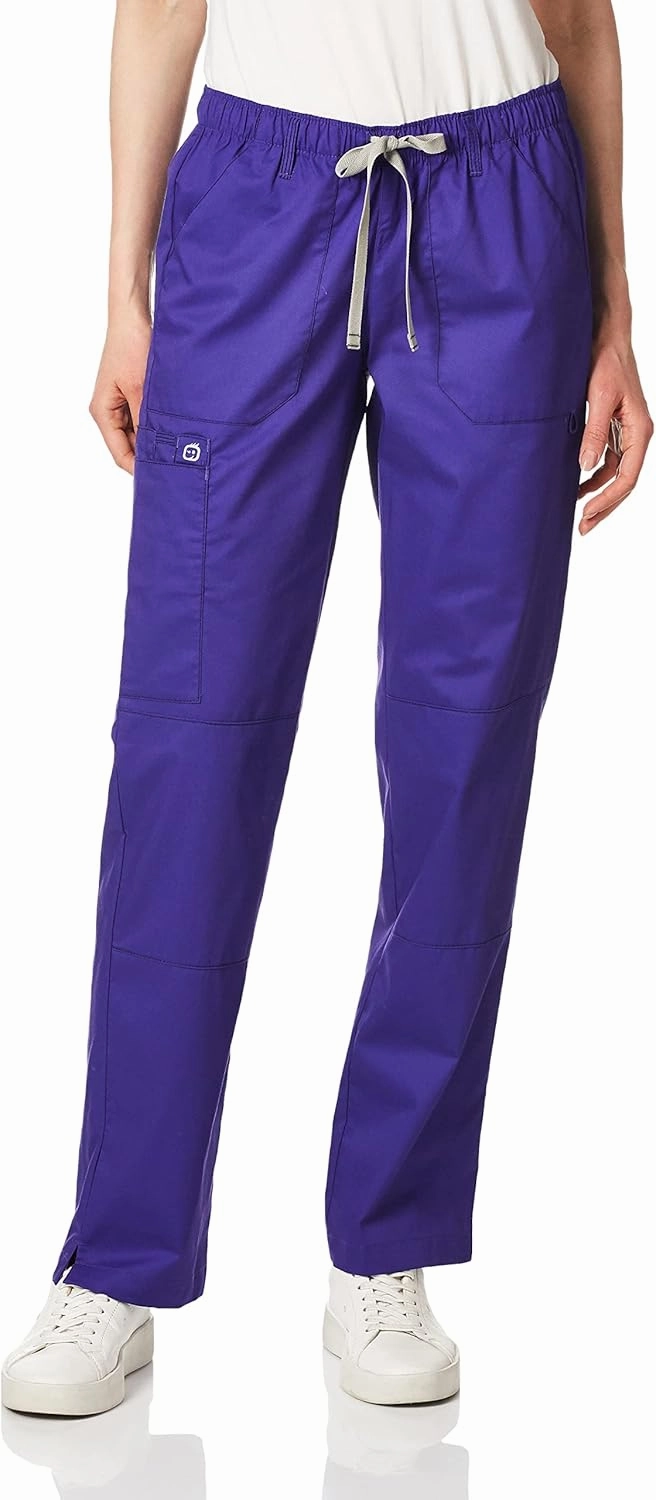 WonderWink Women's Petite-Plus-Size Wonderwork Straight Leg Cargo Scrub Pant
