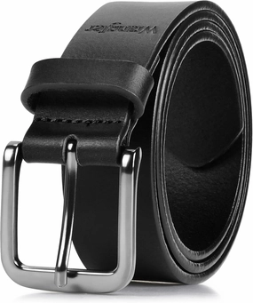 Wrangler Men’s Full Grain Genuine Leather 35mm Thick Casual Belt for Jeans, Pants