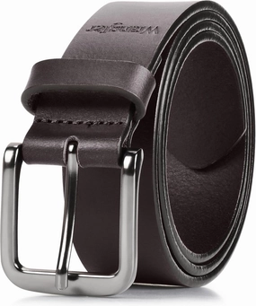 Wrangler Men’s Full Grain Genuine Leather 35mm Thick Casual Belt for Jeans, Pants