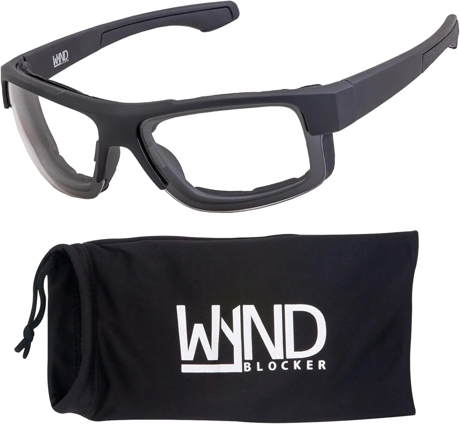 WYND Blocker Nova Motorcycle Riding Glasses Extreme Sports Wrap Dry Eye Sunglasses (Model 337)