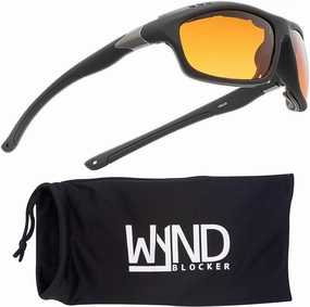 WYND Blocker Polarized Dry Eye Wind Resistant Sunglasses Motorcycle Glasses (Model 335 Polarized)