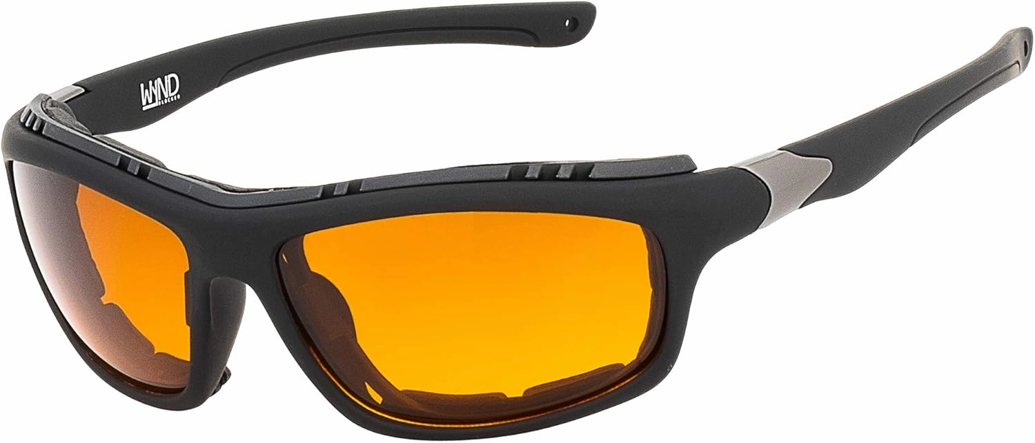 WYND Blocker Polarized Dry Eye Wind Resistant Sunglasses Motorcycle Glasses (Model 335 Polarized)