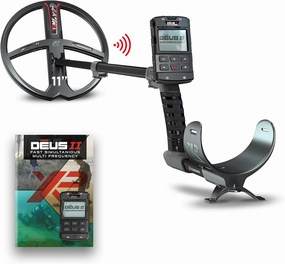 XP Metal Detectors Deus II RC - Waterproof and Multi Frequency, Ideal for Treasure and Relic Hunting - with 11" FMF Coil (28cm), Wireless Remote Control and S-Telescopic stem (DEUS2-28FMFRCEA)