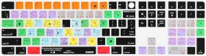 XSKN Shortcuts and Languages Silicone Keyboard Cover Skin Compatible with Apple 2021 iMac M1 Chip Magic Keyboard with Touch ID and Numeric Keypad A2520 Accessories (EU&US Version, Ableton Live)