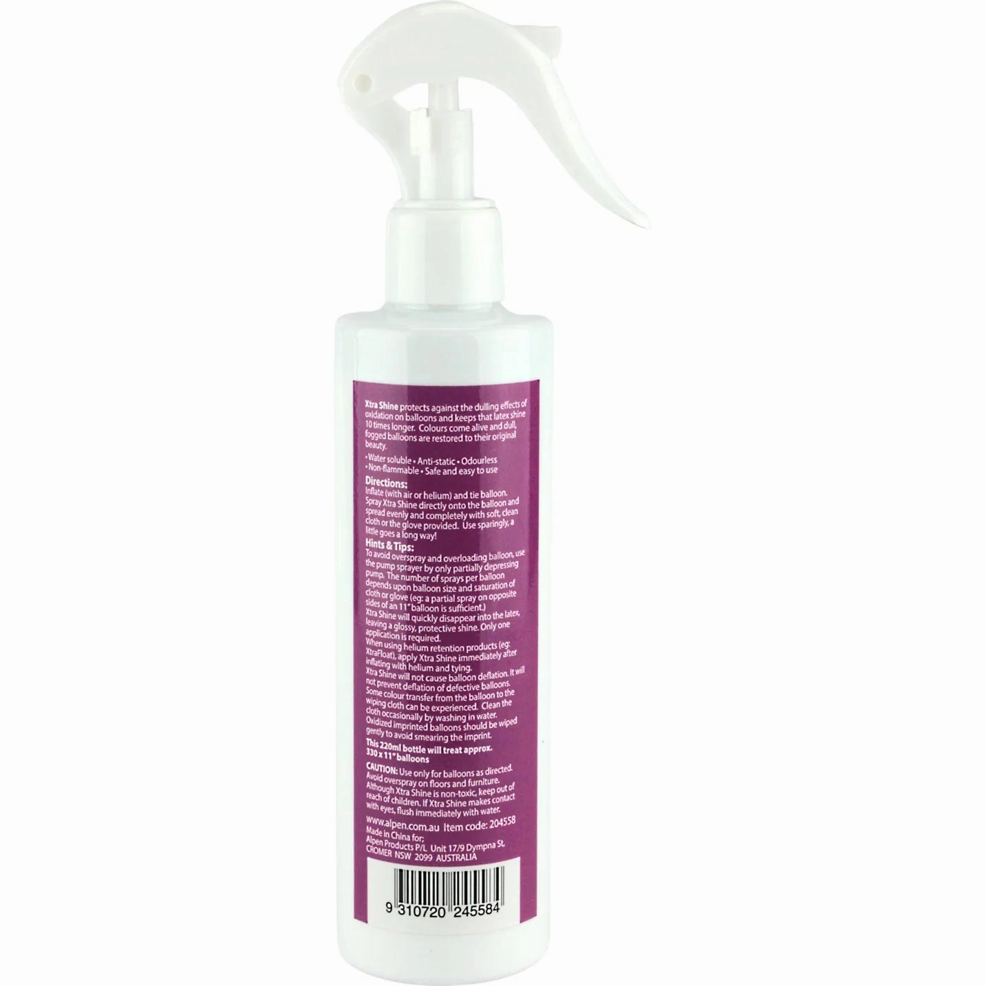XtraShine Latex Balloon Shine Treatment 220ml (7.3oz)