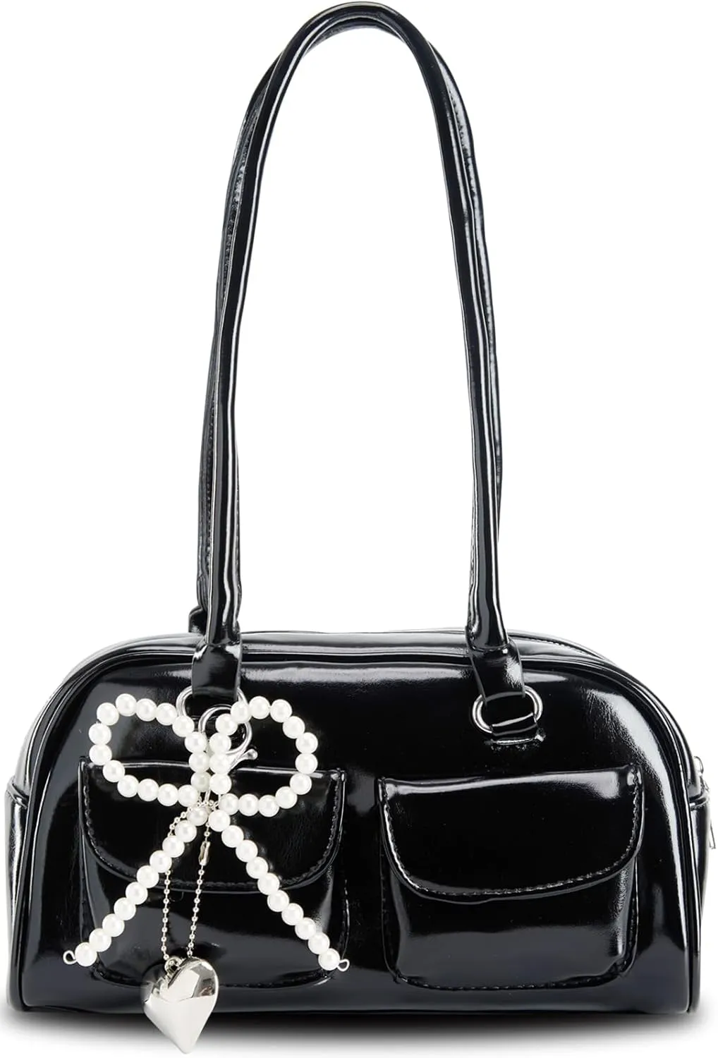 Y2k Shoulder Bag Purse For Women,Japanese Ita Bag Cute Red Shoulder Bag With Pendant,Trendy Coquette Purse Retro Satchel Bag