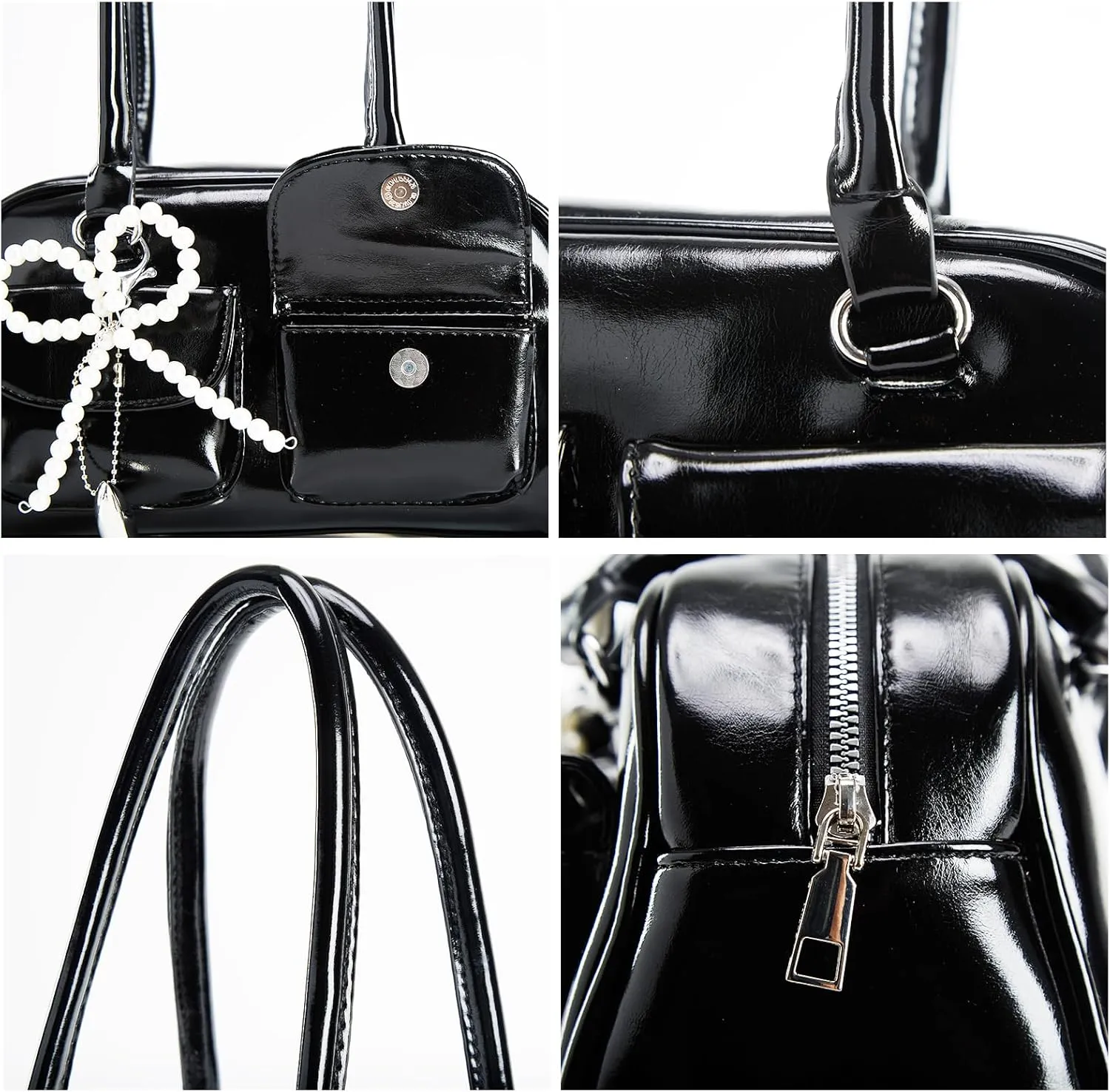 Y2k Shoulder Bag Purse For Women,Japanese Ita Bag Cute Red Shoulder Bag With Pendant,Trendy Coquette Purse Retro Satchel Bag