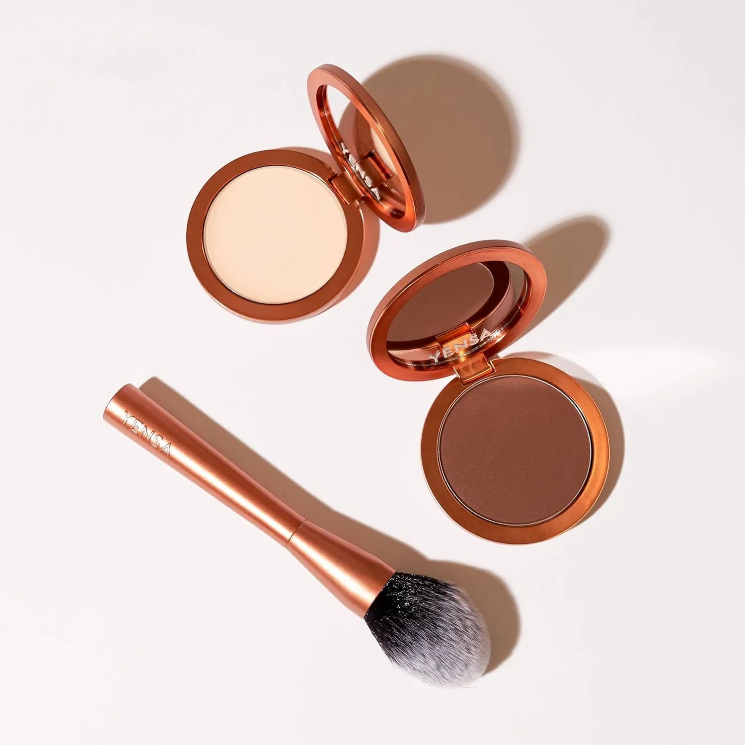 YENSA Super Serum Silk Powder Foundation - Matte Foundation Makeup to Blur and Smooth Pores - Provides a Radiant and More Even Skin Tone for a Natural, Healthy Glow - Deep 2 (0.35 oz)