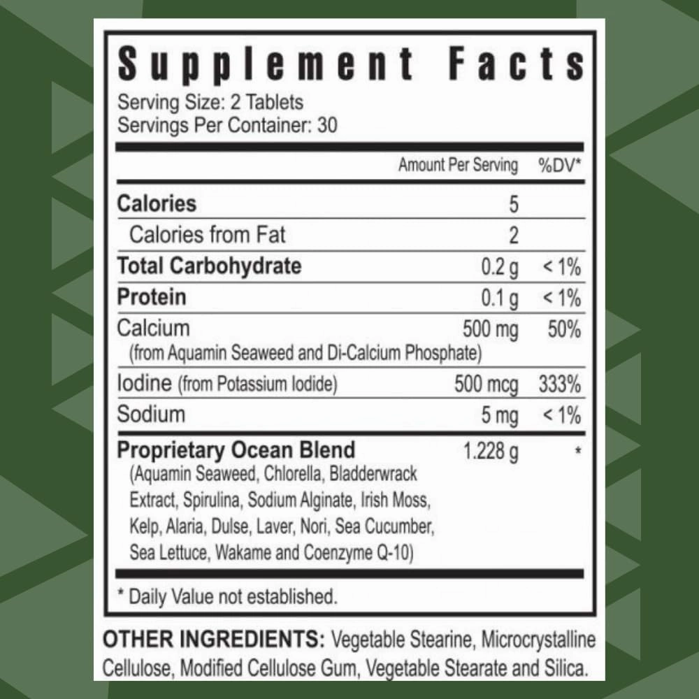 Youngevity Ultimate Ocean's Gold – Supports Thyroid Health, Heart Function, and Hormone Balance with Ocean-Derived Nutrients - 60 Tablets (Pack of 2)