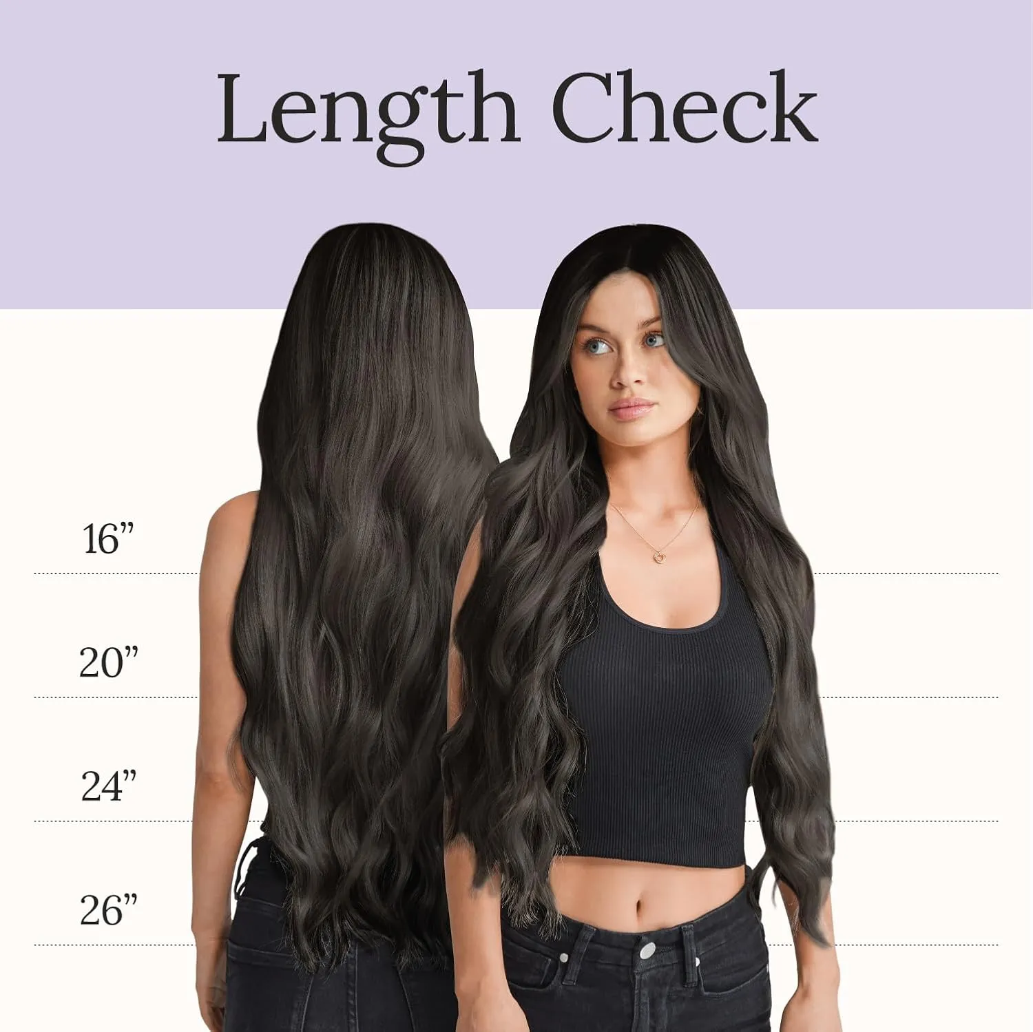 Zala Tape In Hair Extensions - Premium Human Remy Hair Extensions with Easy Installation - Uses Lightweight, Non-Damaging Tape Adhesive Tabs - Natural Black (52g / 20 inch)