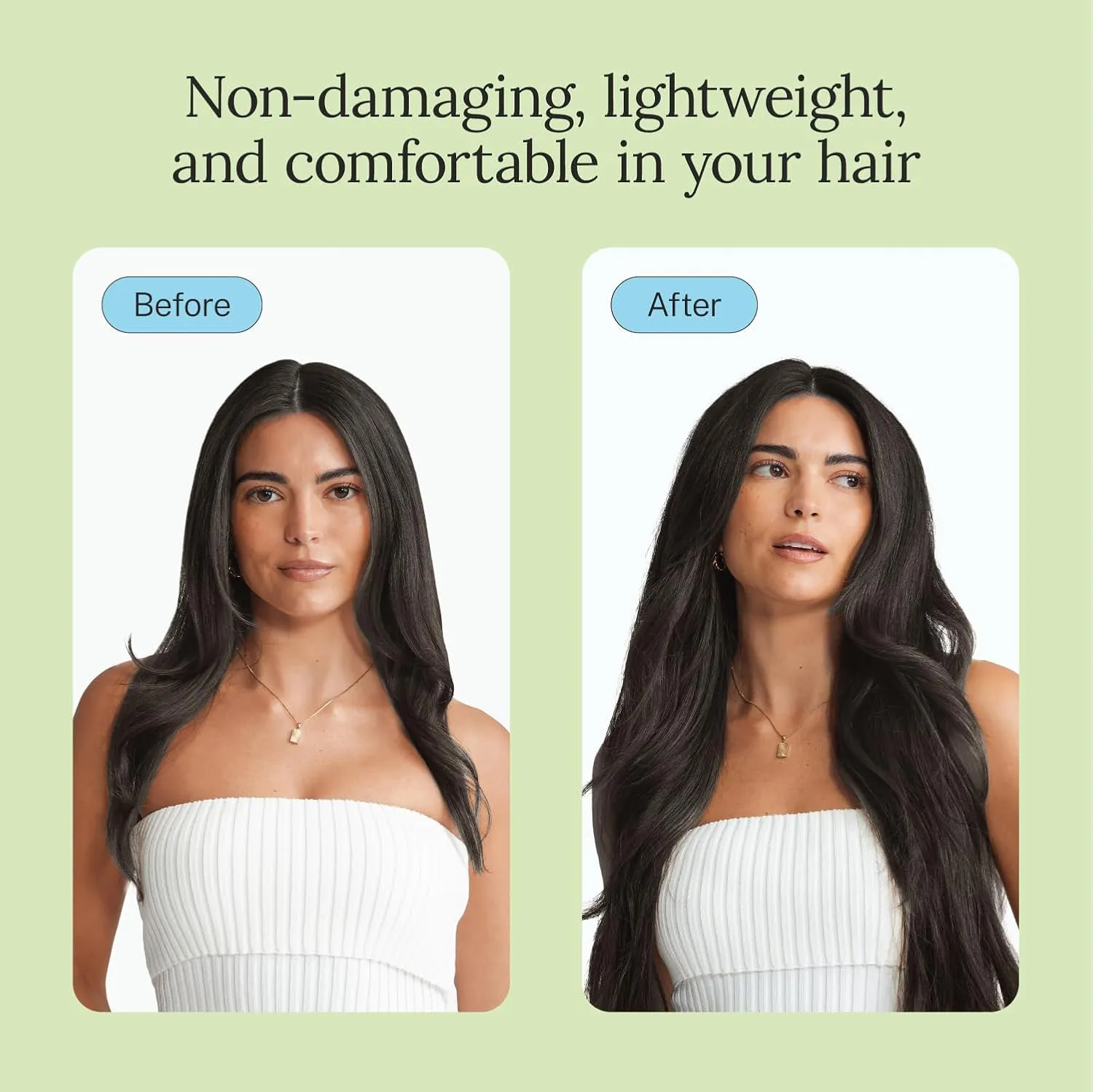 Zala Tape In Hair Extensions - Premium Human Remy Hair Extensions with Easy Installation - Uses Lightweight, Non-Damaging Tape Adhesive Tabs - Natural Black (52g / 20 inch)