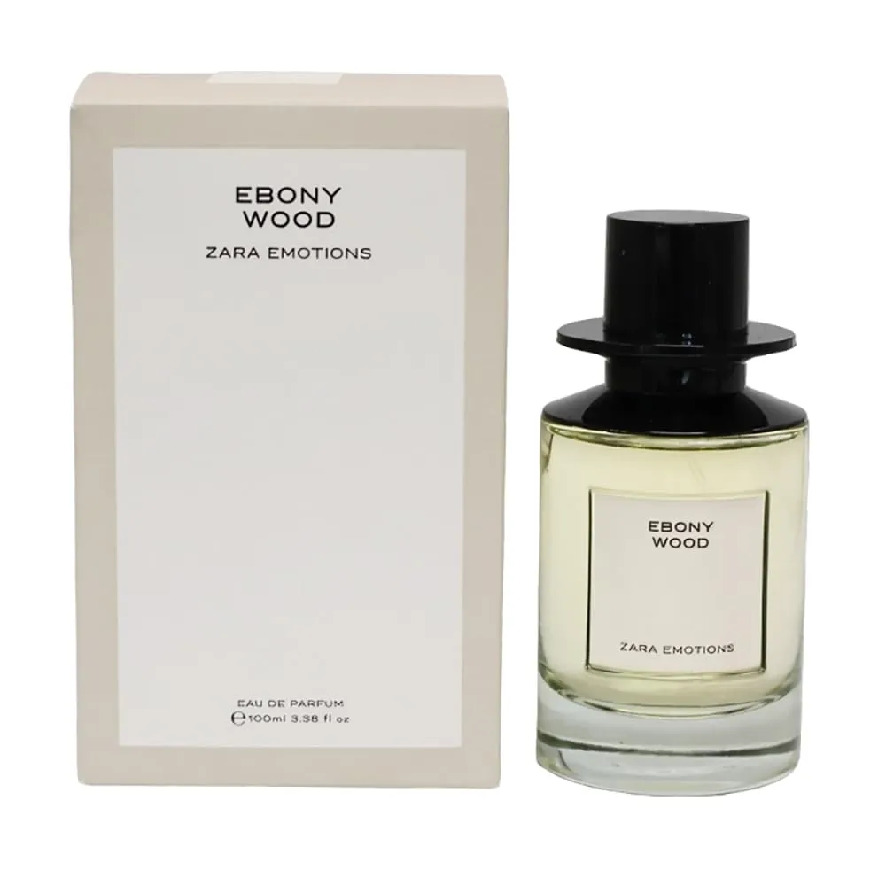 Zara Emotions Ebony Wood Perfume for Unisex Woody Fragrance with Grapefruit Cypress Pink Pepper Coffee Patchouli and Vetiver by Jo Malone Eau de Parfum 100ml (3.4 fl. oz)