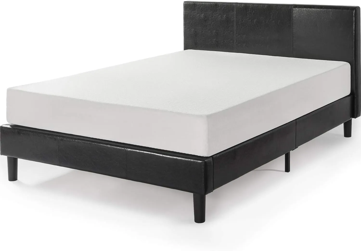 ZINUS Jade Faux Leather Upholstered Platform Bed Frame, Mattress Foundation with Wood Slat Support, No Box Spring Needed, Easy Assembly, Full