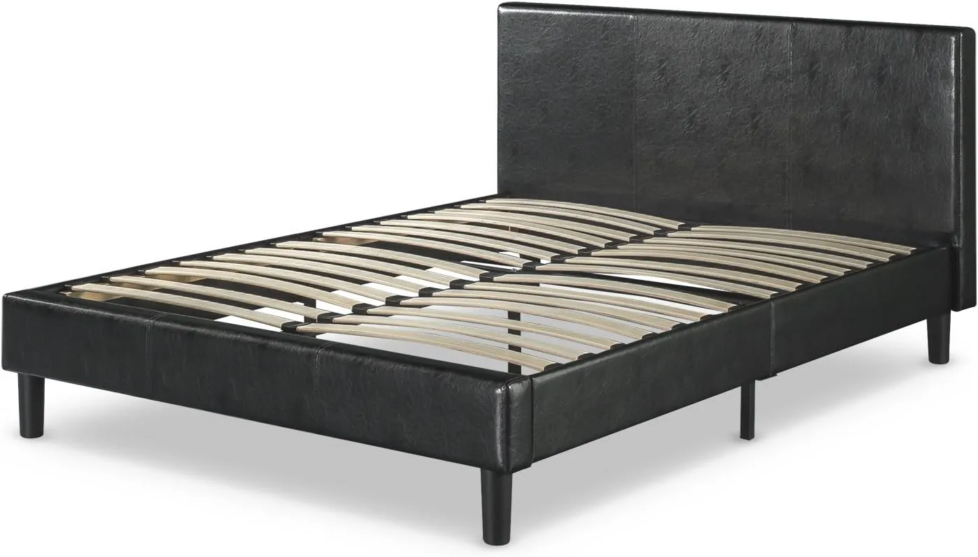 ZINUS Jade Faux Leather Upholstered Platform Bed Frame, Mattress Foundation with Wood Slat Support, No Box Spring Needed, Easy Assembly, Full