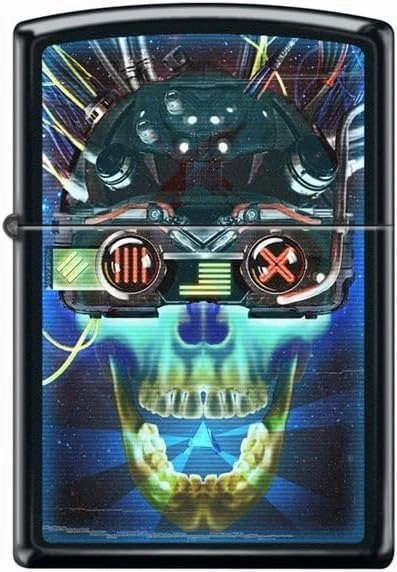 Zippo Glow in The Dark Skull Blacklight Pocket Lighter