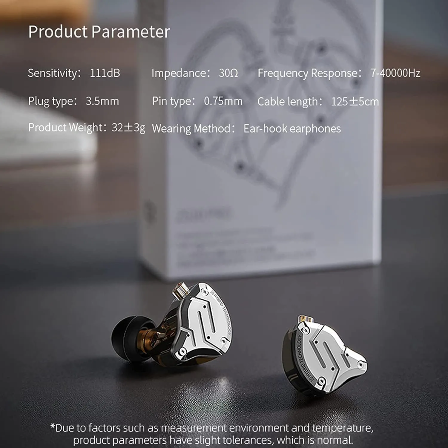 ZS10 Pro Wired Earbuds in Ear Monitor Headphones, KZ Earphone 4BA 1DD 5 Drivers Metal Headsets with Stainless Steel Faceplate, HiFi IEM for Gaming, 0.75mm 2 Pin Detachable Cable (Black, Without Mic)
